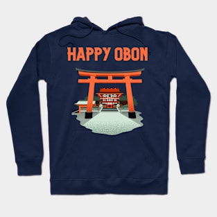 Happy Obon Torii Gate Temple Hoodie